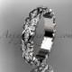 14kt white gold floral diamond wedding ring, engagement ring, wedding band ADLR122