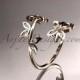 14k rose gold diamond leaf and vine wedding ring,engagement ring,wedding band ADLR27