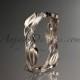 14k rose gold diamond leaf and vine wedding ring, engagement ring ADLR31