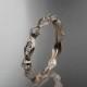 14kt rose gold diamond leaf and vine wedding ring, engagement ring ADLR21B