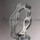 14kt white gold diamond leaf and vine wedding ring, engagement ring, wedding band ADLR50