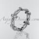 14k white gold leaf and vine wedding ring, engagement ring ADLR19C