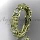 14kt yellow gold diamond flower wedding ring, engagement ring, wedding band ADLR197