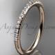 14k rose gold diamond unique wedding ring, engagement ring, wedding band, stacking ring ADER103