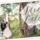 Wedding Save The Date With Enagement Photo // Bubbles // Unqiue Save The Date Postcard Design // Custom Save The Date