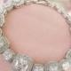 Crystal Bridal Bracelet Cushion Cut Halo Square Rhinestone Wedding Bracelet Cubic Zirconia Bridal Jewelry CZ Silver
