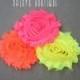 Neon Headband/ Shabby Flower Headband/ Newborn Headband/ Baby Headband/ Flower Girl/ Wedding/ Photo Prop