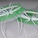Wedding Garter Set in Emerald Green and White with Swarovski Crystals