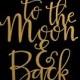 To The Moon and Back Wedding Cake Topper -  Keepsake Wedding Cake Toppers