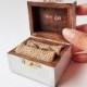 Mini Custom Color Rustic Ring Bearer - Treasure Chest Ring Box - Wedding Ring Box - Rustic Ring Box - Engagement ring box