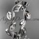 14kt white diamond leaf and vine wedding ring,engagement ring,wedding band ADLR1B