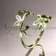 14k yellow gold diamond leaf and vine wedding ring,engagement ring,wedding band ADLR27