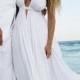 2015 Empire Beach Wedding Dresses With Straps V Neckline White Chiffon Summer Backless Wedding Dress From Meetdresses