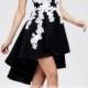 2015 Black/White Jovani 24917 Strapless High Low Homecoming Dresses