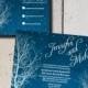Winter Wedding Invitation Suite-Printable- Starry Nite-Branch-DIY-Custom-Blue-White-Stars