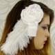 Bridal Hair Clip, White Flower Bridal Hair Clip, Bridal Hair Accessory, Bridal Hair, Bridal Fascinator, Bridal Headpiece