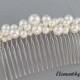 Bridal comb pearl Hair Accessories Wedding hair piece Swarovski white or ivory pearls Beaded silver comb Veil attachment Tiara Fascinator
