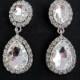 Rhinestone drop earrings,  Dangle crystal earrings, Bridal  earrings, Wedding earrings.Dangle earrings