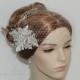 NEW - Bridal  White Lace Rhinestone Crystal Pearls  Fascinator, Wedding Head Piece, Lace Fascinator, Bridal Hair Accessories.Vintage