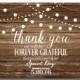 Rustic Wedding Thank You Card - Country Chic - Hanging Lights - Fall Wedding - Rustic Wedding - Wedding Thanks-Discount Wedding Invitations