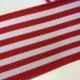 Red Stripe Ribbon 1.5 inches x 4 yards