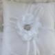 Wedding Ring Bearer Pillow 6" by 6" White Satin