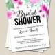 Bridal Shower Invitation, Simple Invitation, Invitations, Bridal Shower Invites, Black & White, Colorful Pink Invitation BS251
