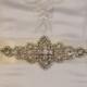 Wedding Sash, Rhinestone Bridal Sash, Black, Ivory or White  Wedding Belt,  Rhinestone and Applique. Bridesmaid Sash