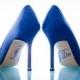 ROYAL BLUE "I Do" Shoe Rhinestone Applique