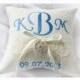 Rhinestone Ring bearer pillow, wedding ring pillow , Monogrammed ring pillow , embroidery wedding pillow (R6)