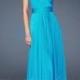 Turquoise Strapless Sweetheart Prom Gown by La Femme 18899