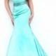 Light Green Sherri Hill 32194 Strapless Satin Mermaid Prom Gown
