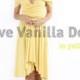 Bridesmaid Dress Infinity Dress Lemon Yellow Knee Length Wrap Convertible Dress Wedding Dress