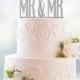 Glitter Mr & Mr Same Sex Cake Topper – Custom Wedding Cake Topper Available in 6 Glitter Options- (S096)