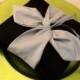 Knottie Ring Bearer Pillow with Vibrant Rhinestone Accent...You Choose the Colors....BOGO Half Off..shown in black/silver gray
