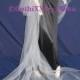 Wedding Veil Cathedral and Fingertip length Black Red Silver Pink Ivory Beige 2Tiers 108" Width 42" and 120" Length Pencil Edge 18 Colors