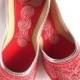 15%Summer Celebrations US Size 10/Red shoes/Velvet Shoes/Silver Embroidered Designer Shoes/Cherry Red Ballet Flats/Women Shoes/ Handmade Sho
