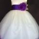 Ivory Wedding Bridal Bridesmaids Petal Tulle Flower Girl Dresses  2 4 6 8 10 12 14