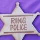 Wood Ring Bearer Badge Rustic Wedding Ring Barer Lord of the Rings Ring Police Ring Security country wedding