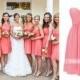 Pink Bridesmaid Dress In RedBD