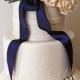 Ivory Lace Wedding Cake With Ribbon