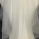White Ivory Bridal Veil, a layer of cutting edge veil, bridal veil, wedding headpiece, veil comb, simple wedding veil