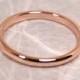 Size 6 Band 14k Wedding Ring Rose Gold Delicate Blush Pink 2mm Solid Rose Gold Band by SARANTOS