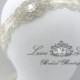 Crystal Rhinestone Headband, Wedding White / Ivory / Champagne / Black / 35 Color Choices, Satin Ribbon, Bridal Jeweled Head Piece