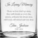 Personalized Engraved Memorial Glass Candle Holder/Vase