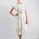 Edwardian chemise / White cotton and lace slip / Edwardian nightgown / Slip dress M