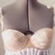 Blush Lace Bra Top with Bows and Ruffles