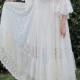 Custom Made Vintage Style Long Sleeve Lace Wedding Dress Gown for Boho Wedding