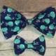 Blue Whales Bow Tie, Clip, Headband or Pet