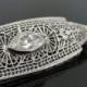Outstanding Mother of the Bride Brooch with One Carat Diamond Center, Art Deco Antique CDXM01-N